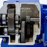 The internal structure of the R Series Helical Gear Hardened Tooth Surface Reducer